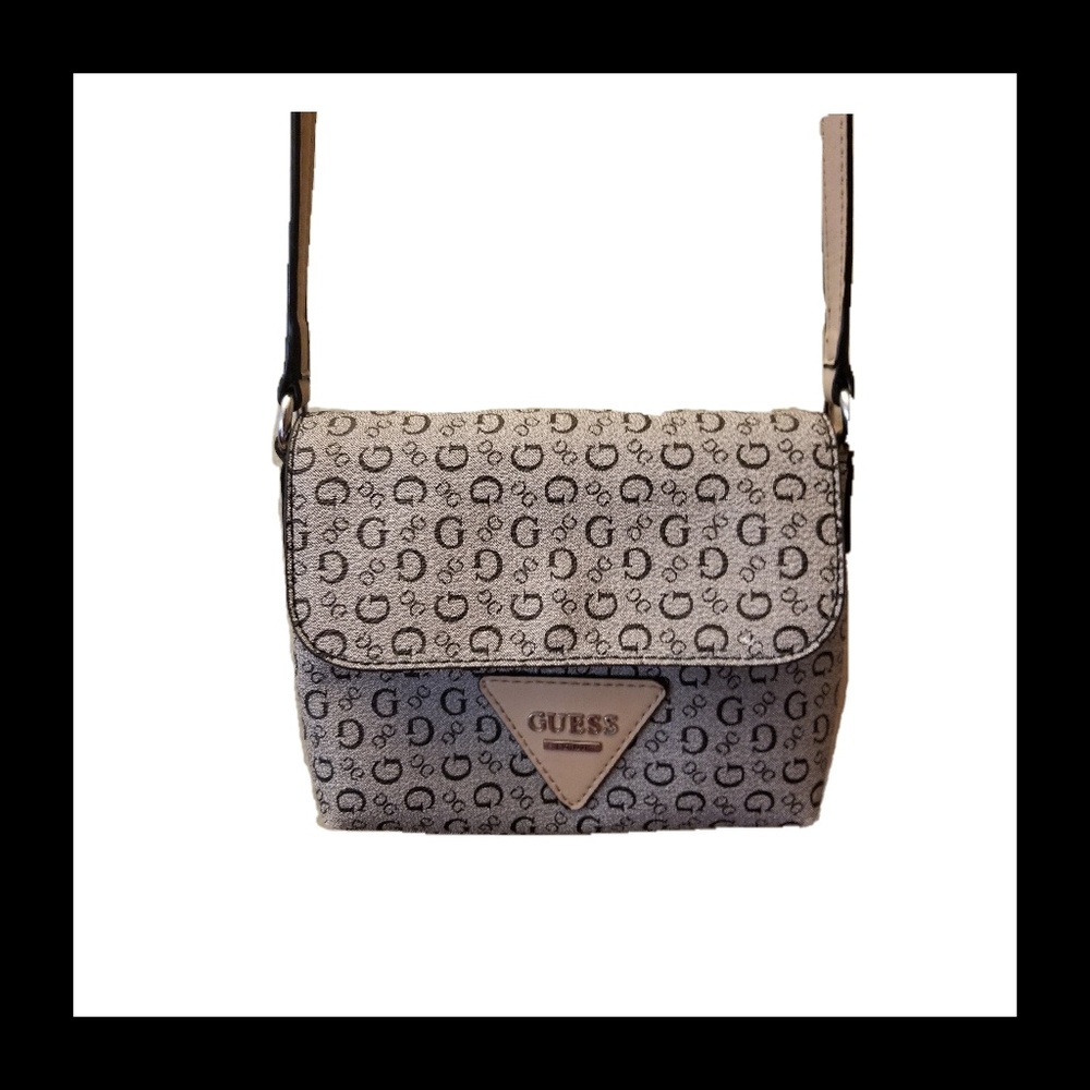 Black and gray small Guess crossbody purse